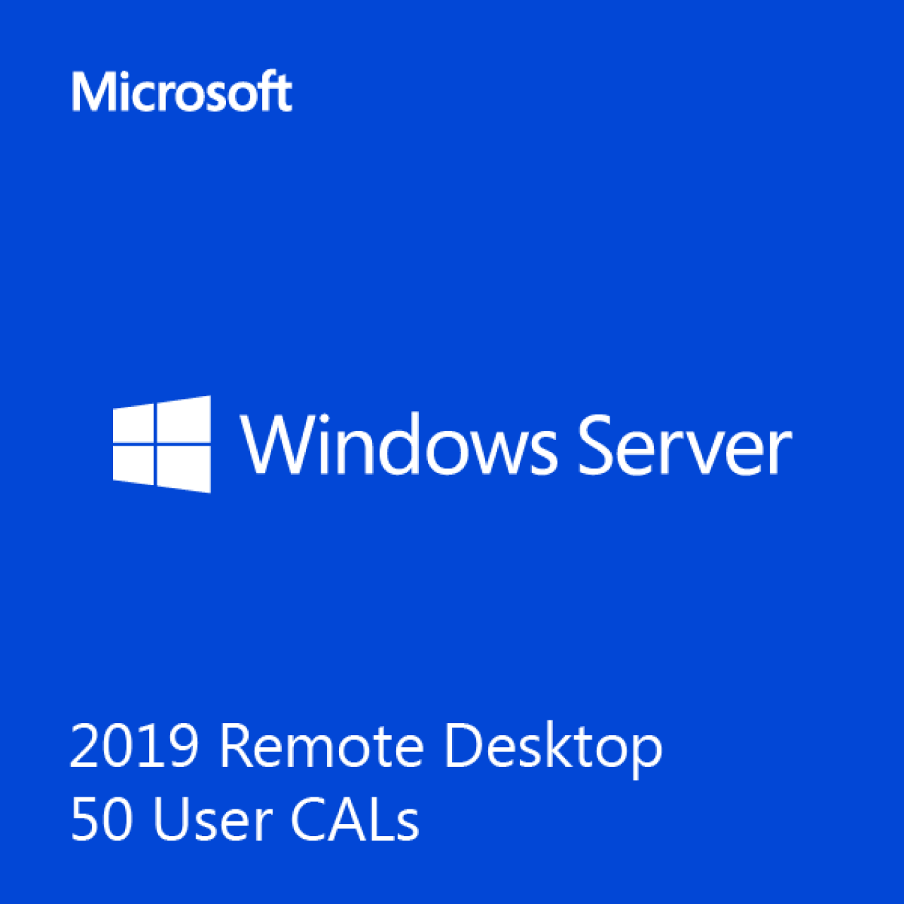 Windows Server 2019 Remote Desktop 50 User CALs Dijital Lisans Anahtarı